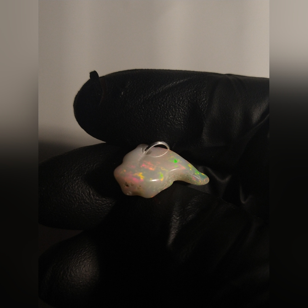 Natural Freeform Opal Pendant With Unique Shape